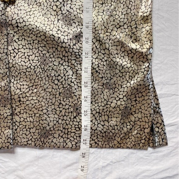 Jordan Ari Vintage Metallic Gold Semi Sheer Blazer with Shoulder Pads Size M - Picture 8 of 8